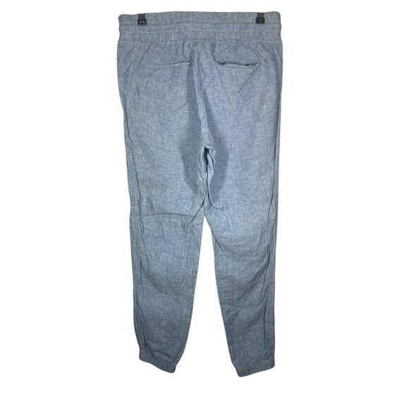 ATHLETA Women's Size 4 Light Blue Cabo 100% Linen Jogger Pants Drawstring Waist - Picture 3 of 13